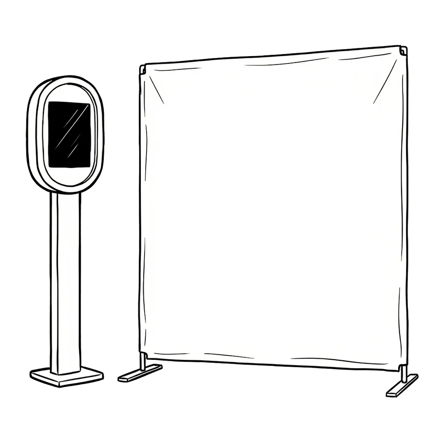 Aura Digital photo booth package illustration