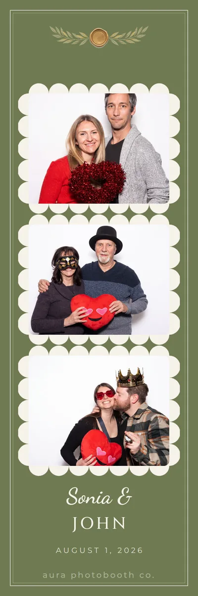 2x6 photo booth print design, Light and simple