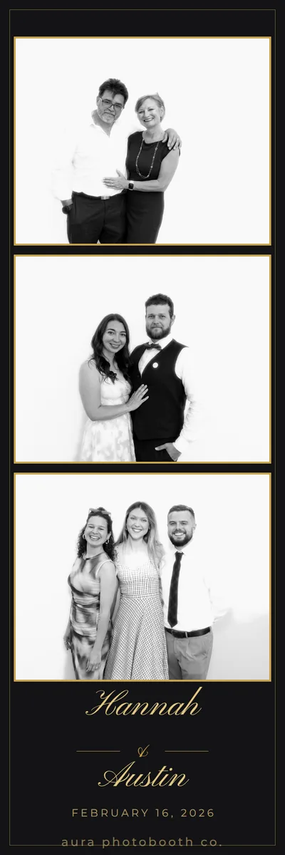 2x6 photo booth print design, Gold on cream