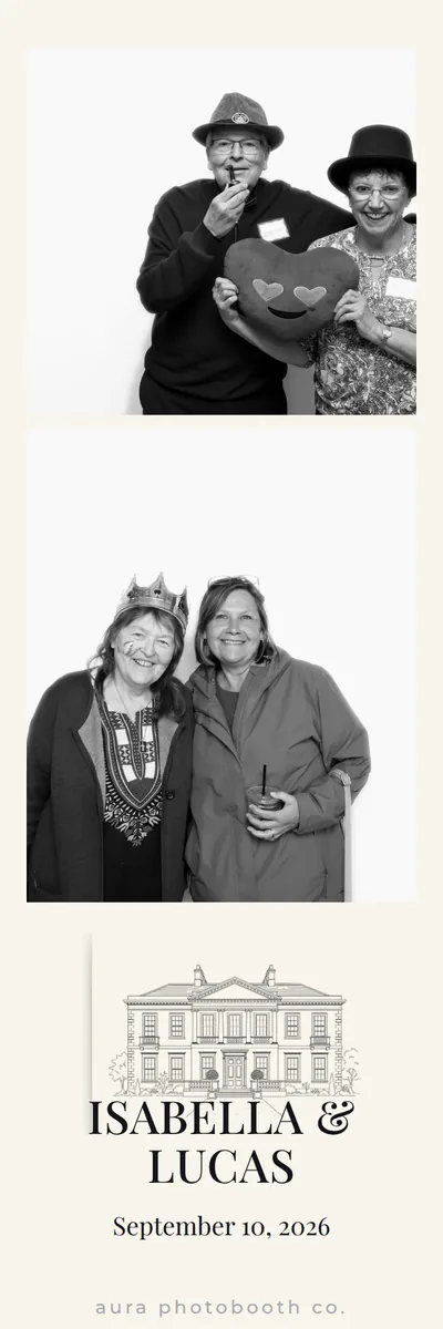 2x6 photo booth print design, Venue line under the date