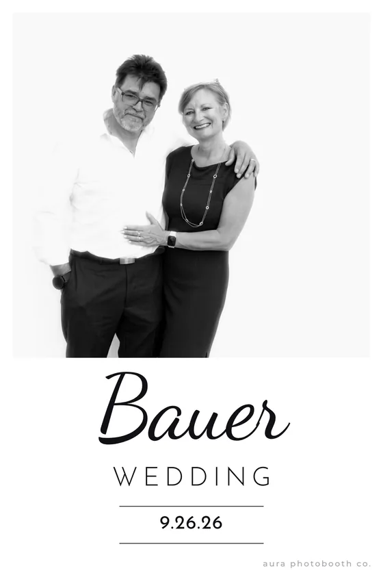 4x6 photo booth print design, Single surname, large type