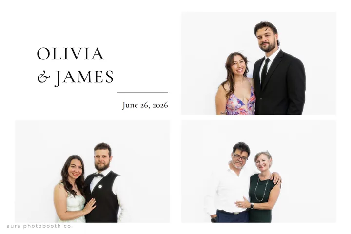 6x4 photo booth print design, Date under the frames