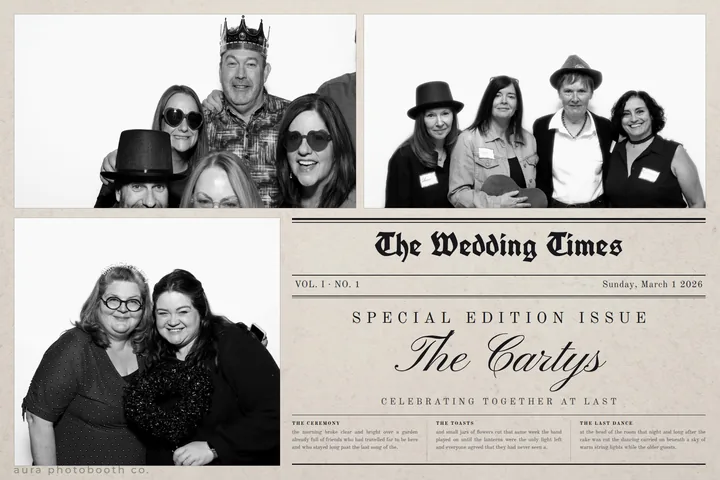 6x4 photo booth print design, Newspaper masthead
