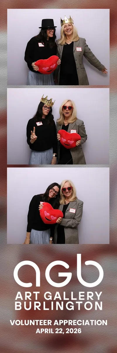 A 2x6 Aura photo strip designed for an Art Gallery of Burlington event